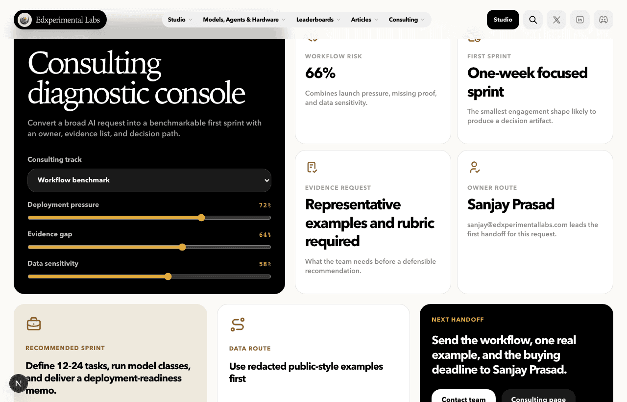 Consulting Diagnostic live Studio preview screenshot